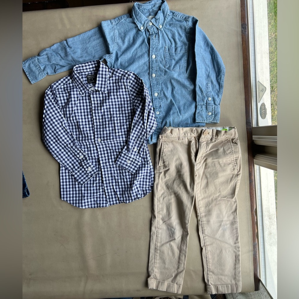 J Crew boys bundle of 3 items size 4-5 (see pics) VGUC (see faint knee stains)